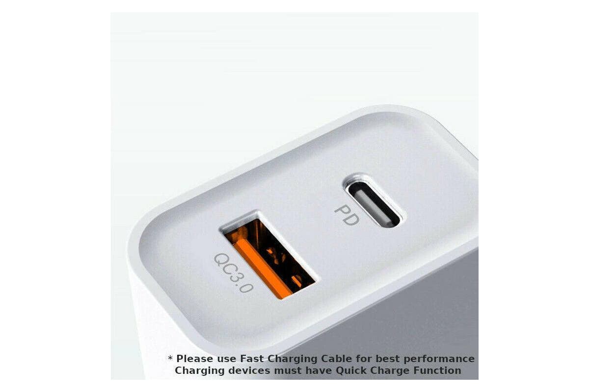 18w qc3.0 + pd quick charger wall adapter 18w qc3.0 + pd quick charger wall adapter