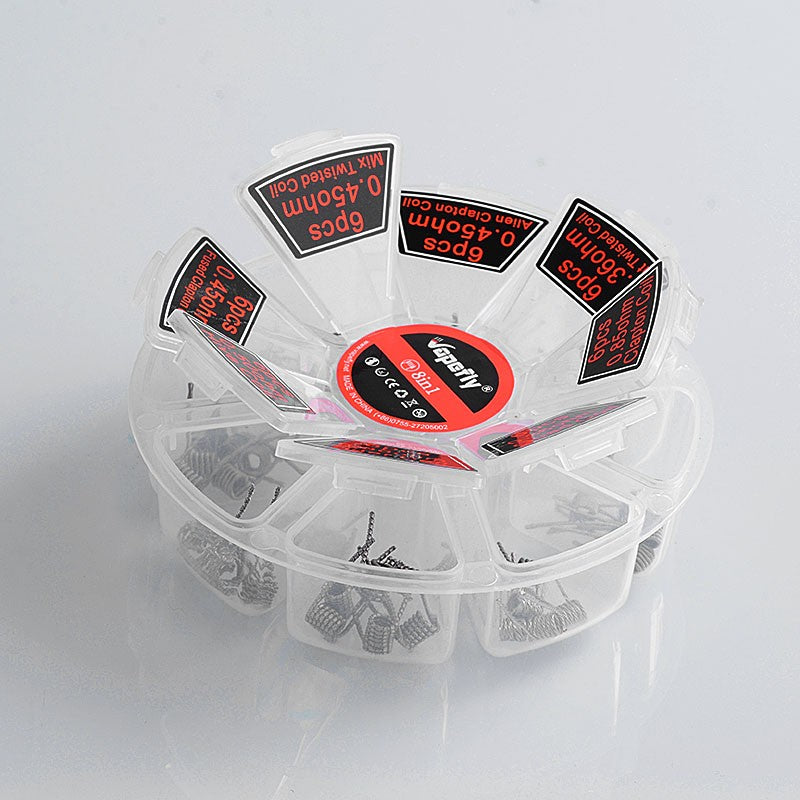 vapefly 8 in 1 wire kit 48pcs pre built coils vapefly 8 in 1 wire kit 48pcs pre built coils