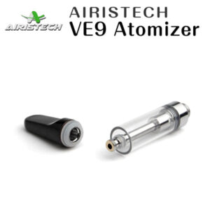 airistech ve9 slim empty refillable cartridge tank for thc & cbd oils