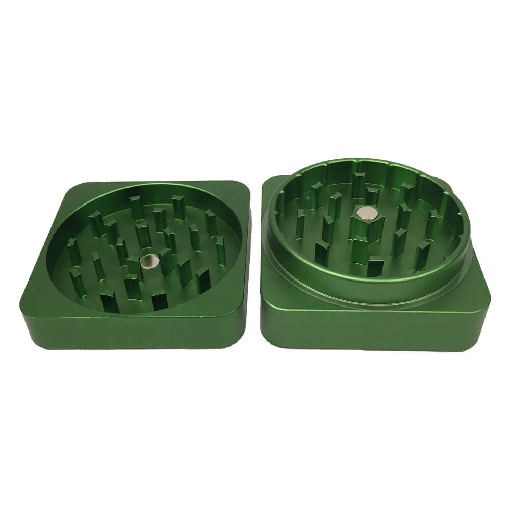 best buds flat square aluminium grinder 2 parts (50mm) best buds flat square aluminium grinder 2 parts (50mm)
