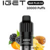 IGET BAR PLUS S3 POD ONLY – BLACKBERRY PINEAPPLE ORANGE – 10.000 PUFFS import placeholder for 14249
