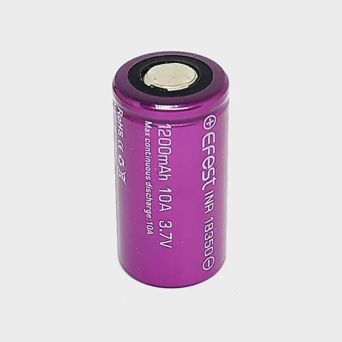 efest 18350 10a 1200mah flat top rechargeable li lion battery (1pc/pack) efest 18350 10a 1200mah flat top rechargeable li lion battery (1pc/pack)