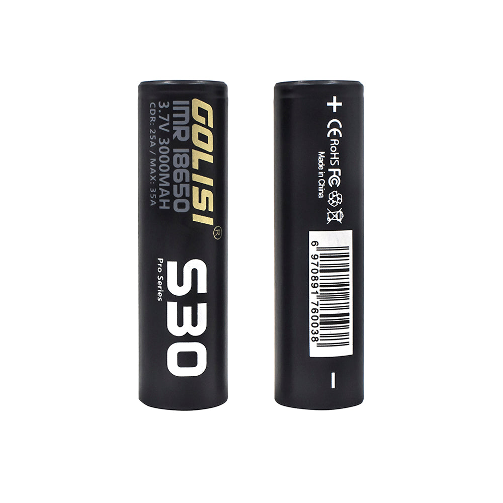 golisi s30 18650 3000mah 35a max batteries with case (2pcs/pack) golisi s30 18650 3000mah 35a max batteries with case (2pcs/pack)