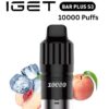 IGET BAR PLUS S3 POD ONLY – PEACH ICE – 10.000 PUFFS import placeholder for 38740