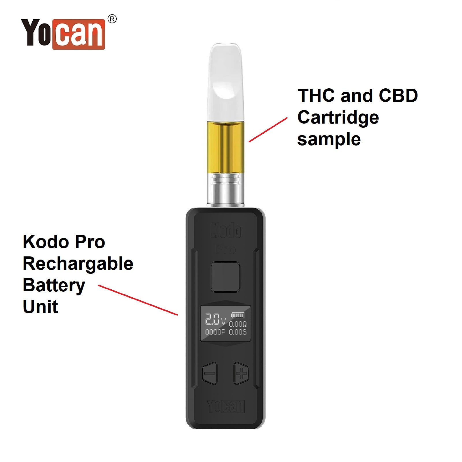 yocan kodo pro 510 vaporizer battery 400mah to be used with thc & cbd cartridges yocan kodo pro 510 vaporizer battery 400mah to be used with thc & cbd cartridges