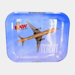 raw prepare for flight rolling tray
