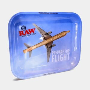 raw prepare for flight rolling tray