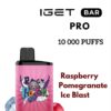 IGET BAR PRO – RASPBERRY POMEGRANATE ICE BLAST – 10 000 PUFFS import placeholder for 21409