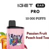 IGET BAR PRO – PASSION FRUIT PEACH ICED TEA – 10 000 PUFFS import placeholder for 21424