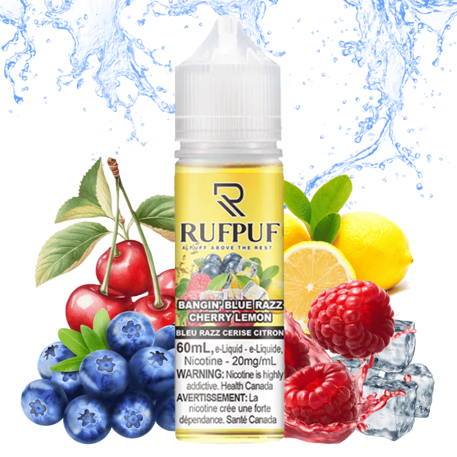 bangin' blue razz cherry lemon ice salt by rufpuf e liquid 60ml bangin' blue razz cherry lemon ice salt by rufpuf e liquid 60ml