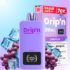 Drip'n by Envi 70K Disposable Vape - Grape Ice import placeholder for 7830629089343