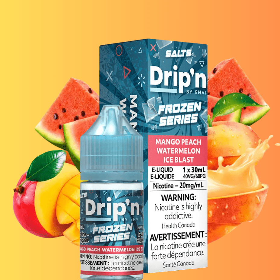 drip'n by envi frozen salt mango peach watermelon ice blast drip'n by envi frozen salt mango peach watermelon ice blast