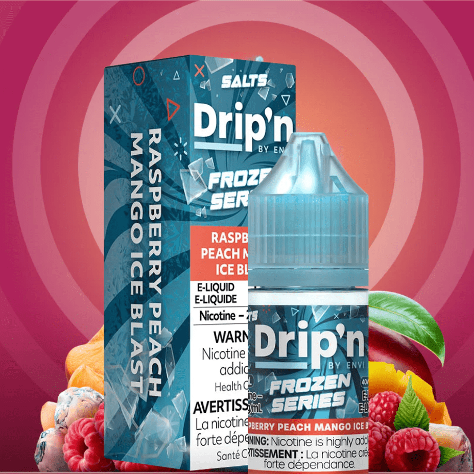drip'n by envi frozen salt raspberry peach mango iced drip'n by envi frozen salt raspberry peach mango iced