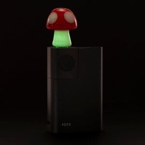 potv x empire glass red & white mushroom