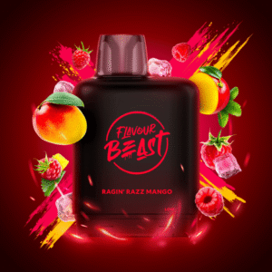 flavour beast level x boost g2 pod ragin' razz mango iced