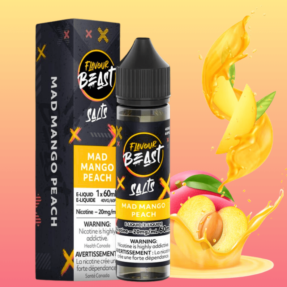 flavour beast salt 60ml mad mango peach flavour beast salt 60ml mad mango peach