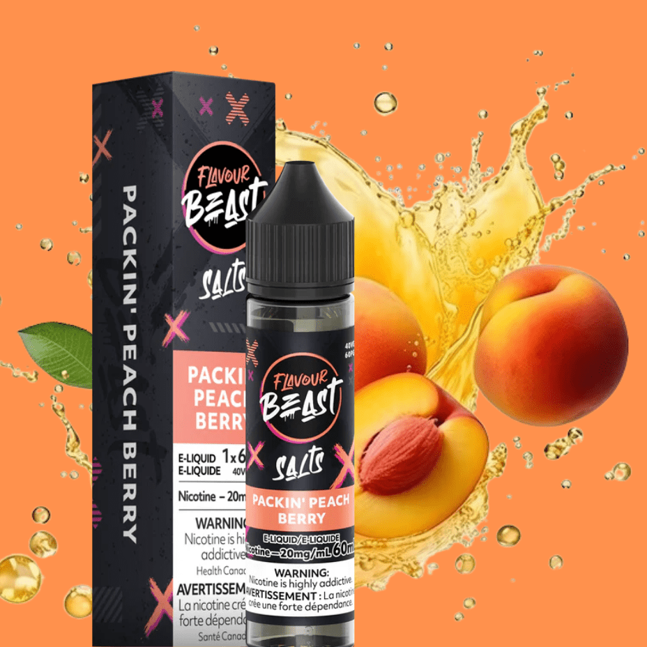 flavour beast salt 60ml packin' peach berry flavour beast salt 60ml packin' peach berry