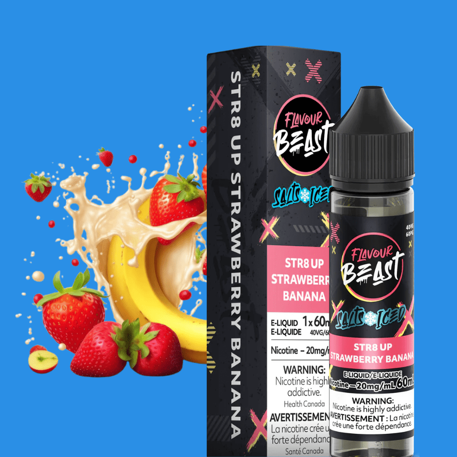 flavour beast salt 60ml str8 up strawberry banana flavour beast salt 60ml str8 up strawberry banana