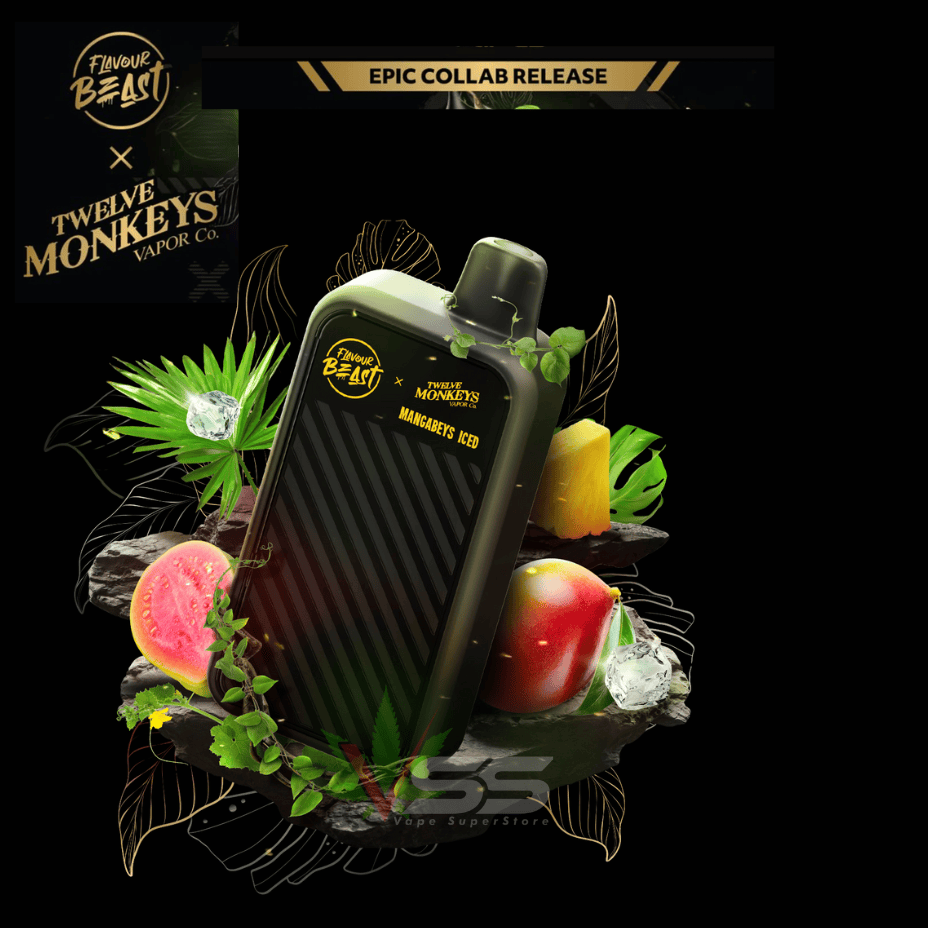 flavour beast x 12 monkeys beast mode max 2 50k disposable mangabeys iced flavour beast x 12 monkeys beast mode max 2 50k disposable mangabeys iced