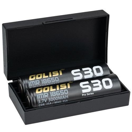 golisi s30 18650 3000mah 35a max batteries with case (2pcs/pack) golisi s30 18650 3000mah 35a max batteries with case (2pcs/pack)