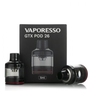 vaporesso gtx pod 26 empty cartridge 5ml (2pcs/pack)