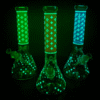 LV Pattern 7mm Beaker Bong-Glow In The Dark-14.5" import placeholder for 7611400618047