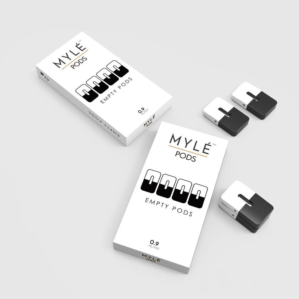 mylé empty pod cartridge (4pcs/pack) non magnetic version mylé empty pod cartridge (4pcs/pack) non magnetic version