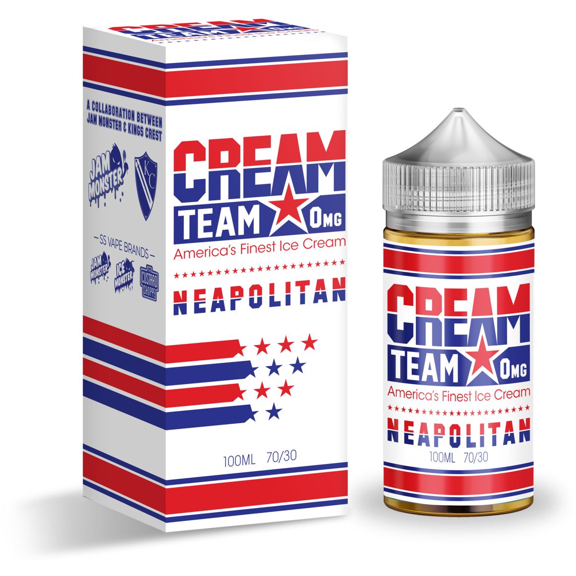 neapolitan by the cream team usa e juice 100ml neapolitan by the cream team usa e juice 100ml