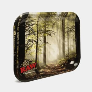 raw forest metal rolling tray