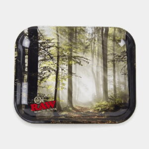 raw forest metal rolling tray