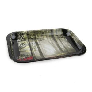 raw forest metal rolling tray