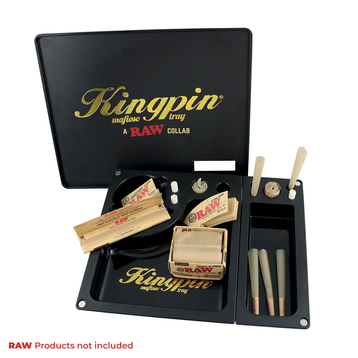 raw & kingpin mafioso large plastic rolling tray raw & kingpin mafioso large plastic rolling tray