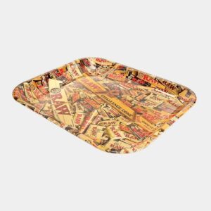 raw mixed products metal rolling tray