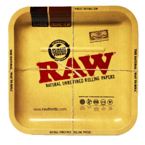 raw square metal tray 23x23 cm