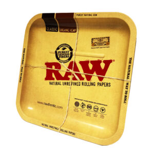 raw square metal tray 23x23 cm