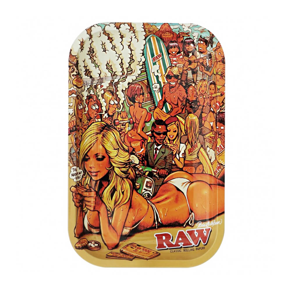 raw x rjb summer metal rolling tray raw x rjb summer metal rolling tray
