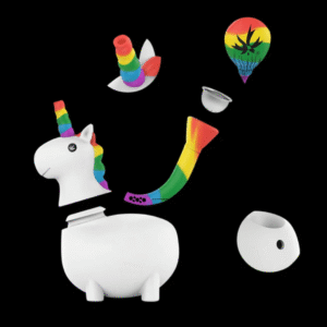 silicone unicorn bubbler pipe 6"