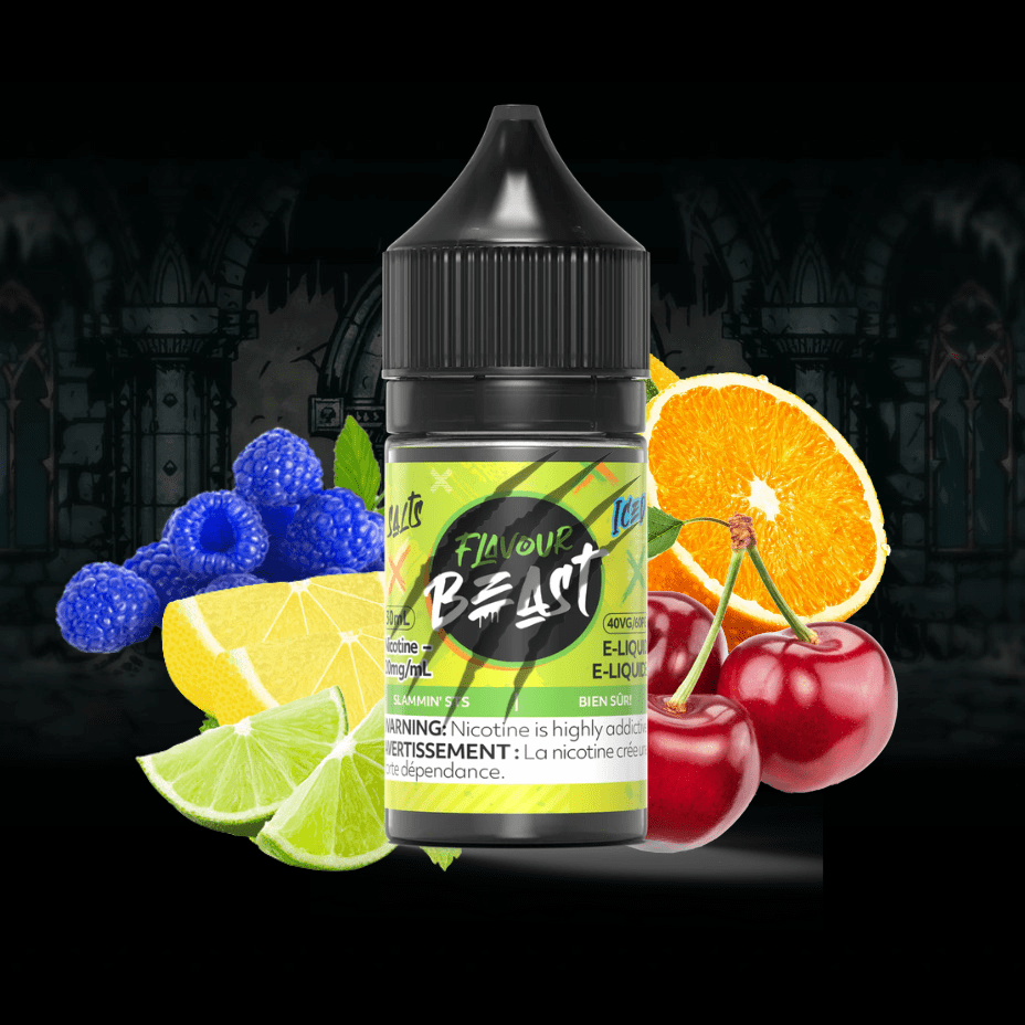 slammin' sts iced salts by flavour beast e liquid slammin' sts iced salts by flavour beast e liquid