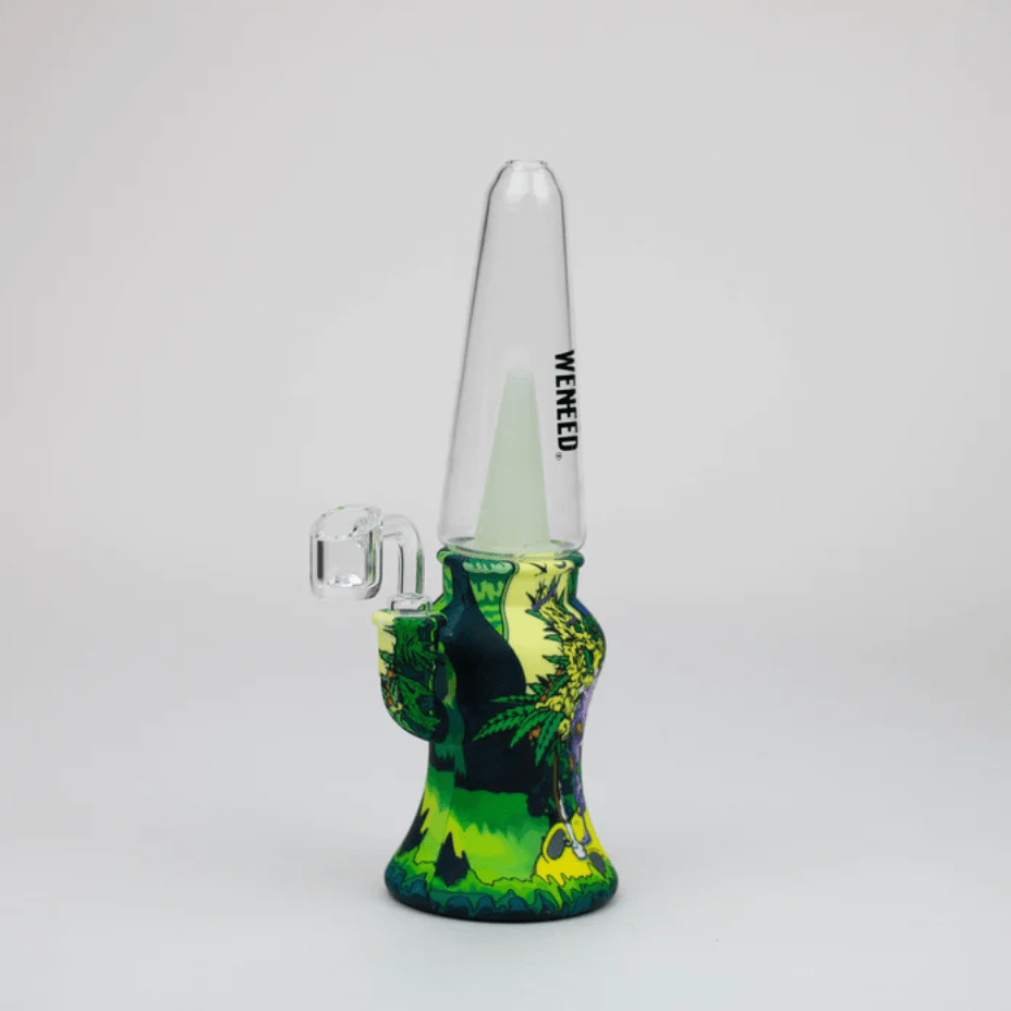weneed silicone graffiti dab rig w/perc 10" weneed silicone graffiti dab rig w/perc 10"