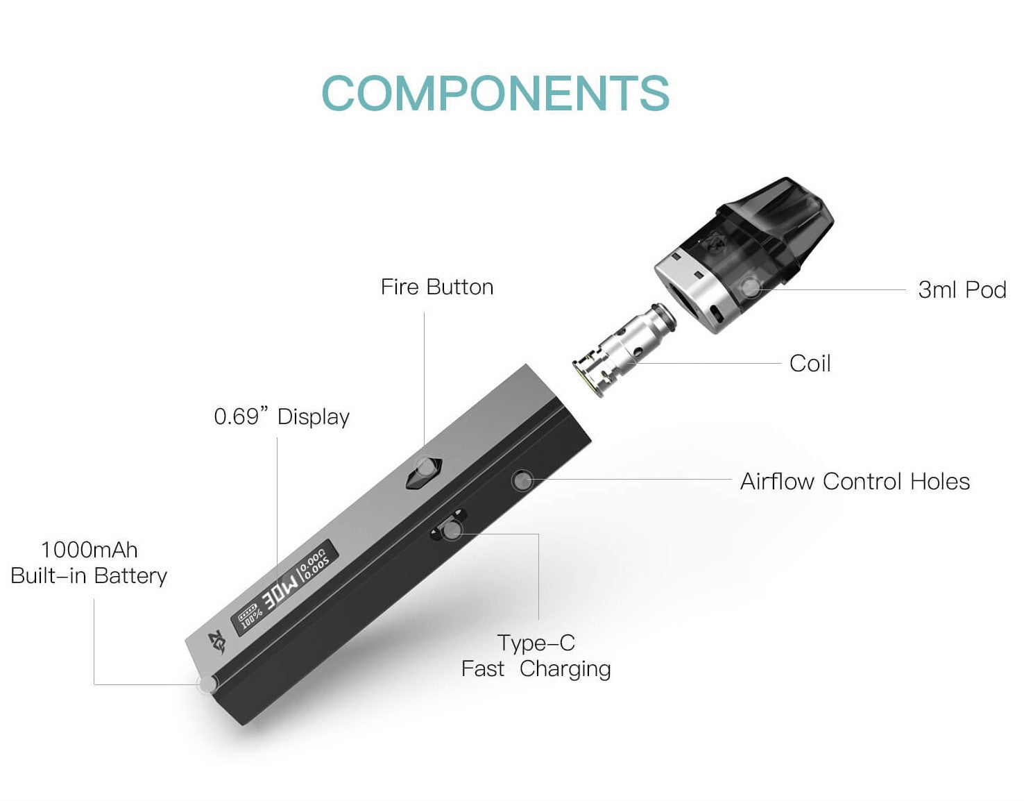 zq xtal pro pod system kit 1000mah zq xtal pro pod system kit 1000mah